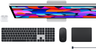 Mac Zubehör: AirPods, Studio Display, Magic Keyboard, Magic Mouse, Magic Trackpad, MagSafe Ladekabel
