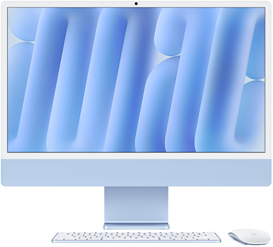 iMac, Vorderseite, Farbe Blau