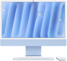 iMac, Vorderseite, Farbe Blau