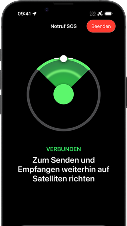 Nachrichten über Satellit wird verwendet