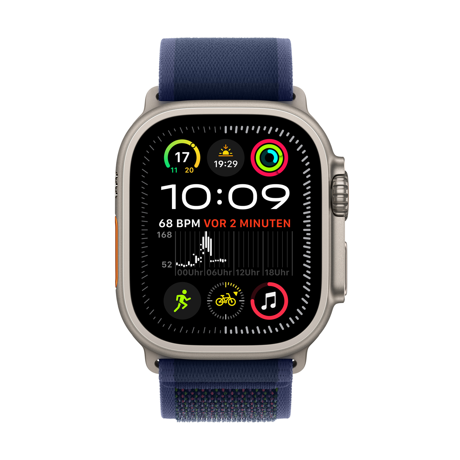 Apple Watch Ultra 2 Titanium Cellular 49mm Natur (Trail Loop blau) S/M Apple Watch Ultra 2 Titanium Cellular 49mm Natur (Trail Loop blau) S/M