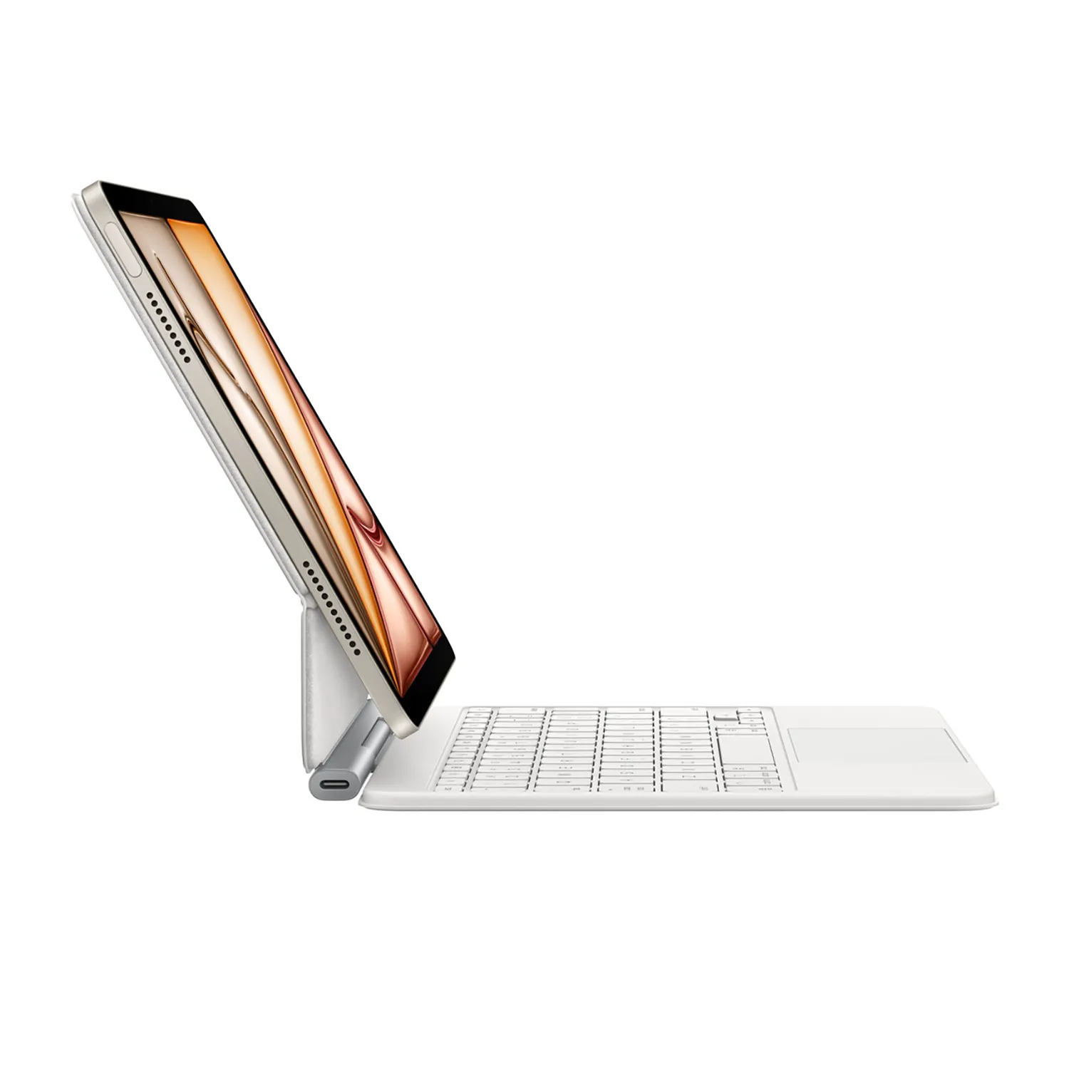 Produktbild Apple Magic Keyboard iPad 11 M3 weiß Seitenansicht schräg