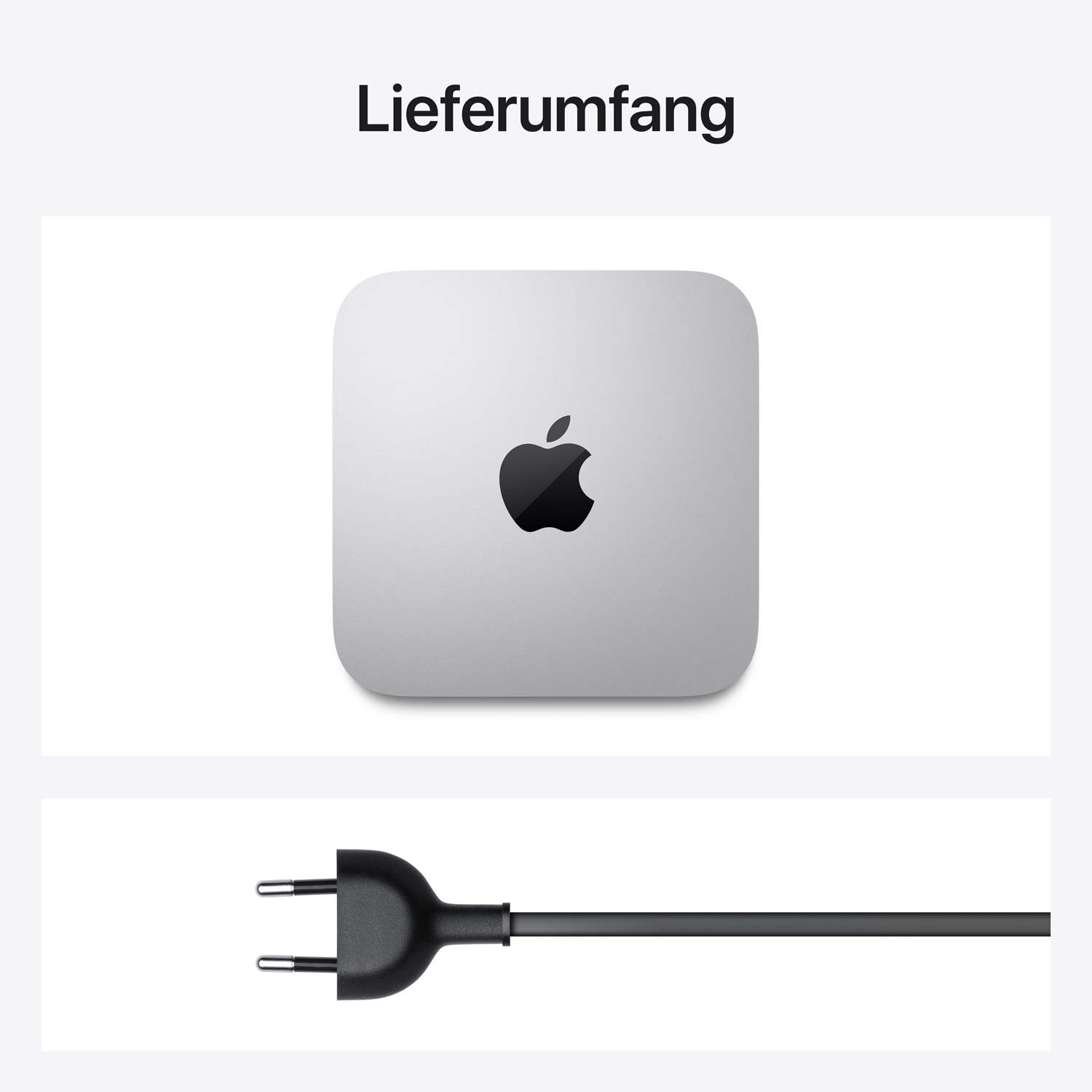 Mac mini M1 silber Lieferumfang