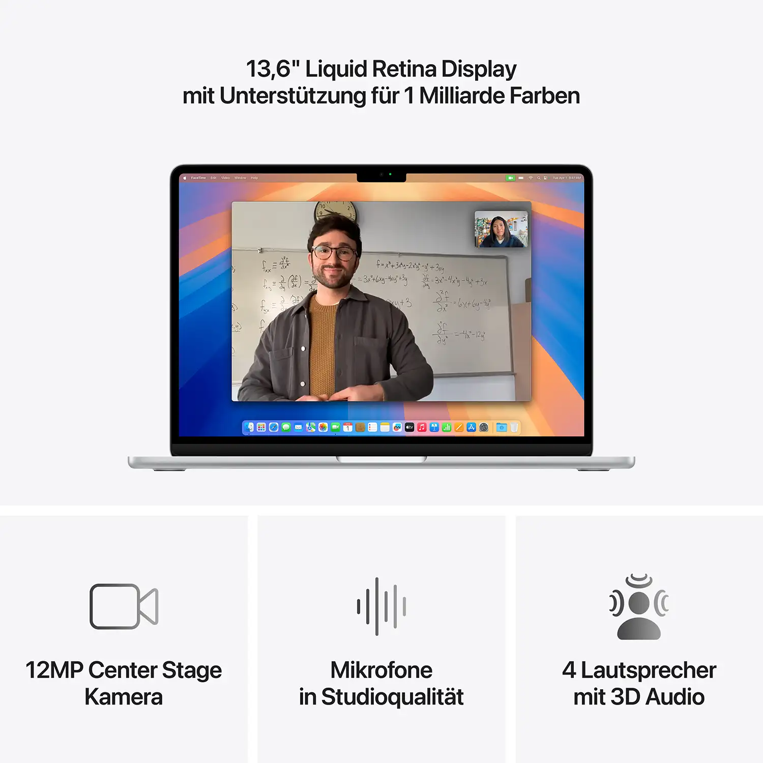 Macbook Air 13.6'' - M4  10-Core CPU  10-Core GPU - 24 GB - 512 GB SSD - Silber - 2025