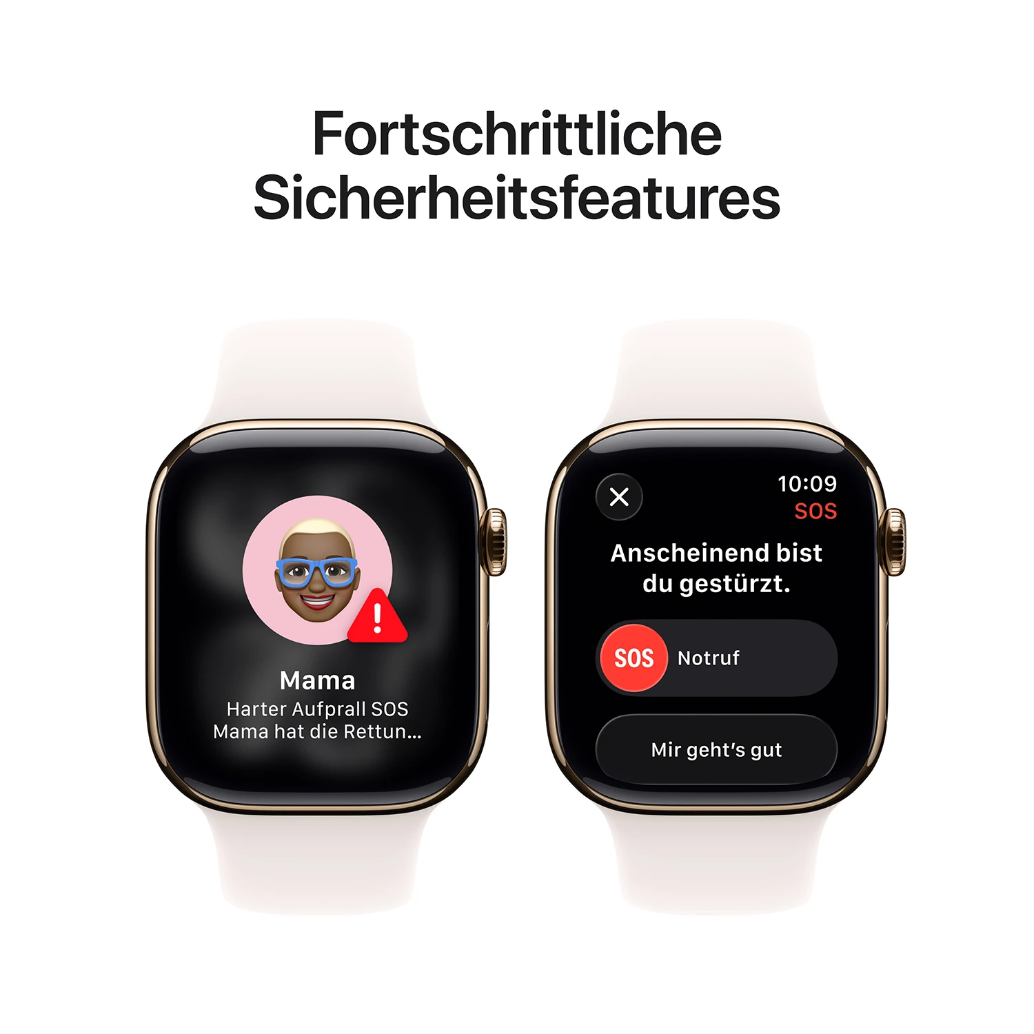 Apple Watch Series 11 GPS + Cellular 42mm Gold Titanium Case mit Blassrosa Sport Band - S/M