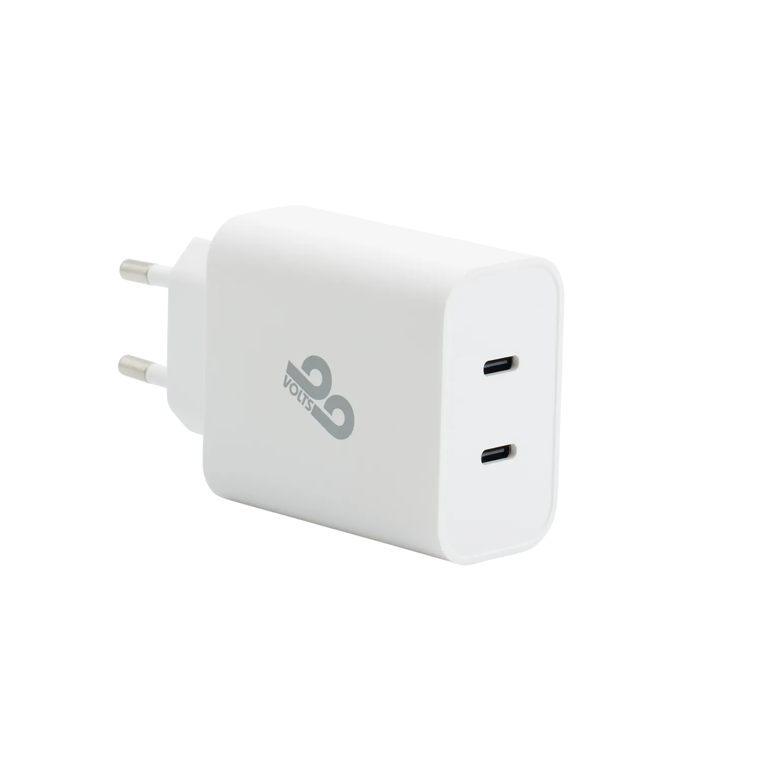 0752454281213 - 99VOLTS Power Adapter - 40W USB-C Power Adapter 20W USB-C + 20W USB-C