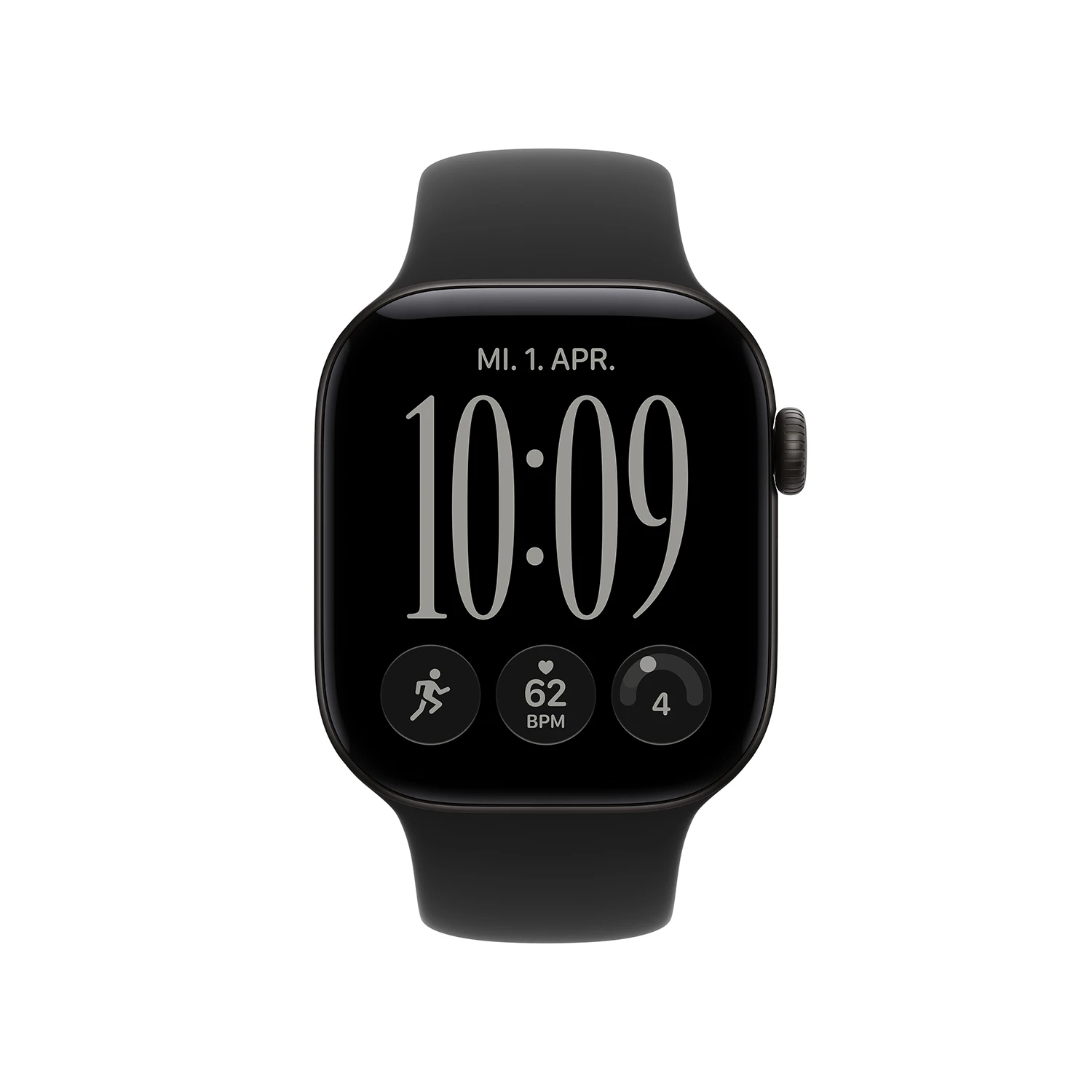 Apple Watch Series 12 GPS 42mm Black Aluminium Case with Black Sport Band - S/M