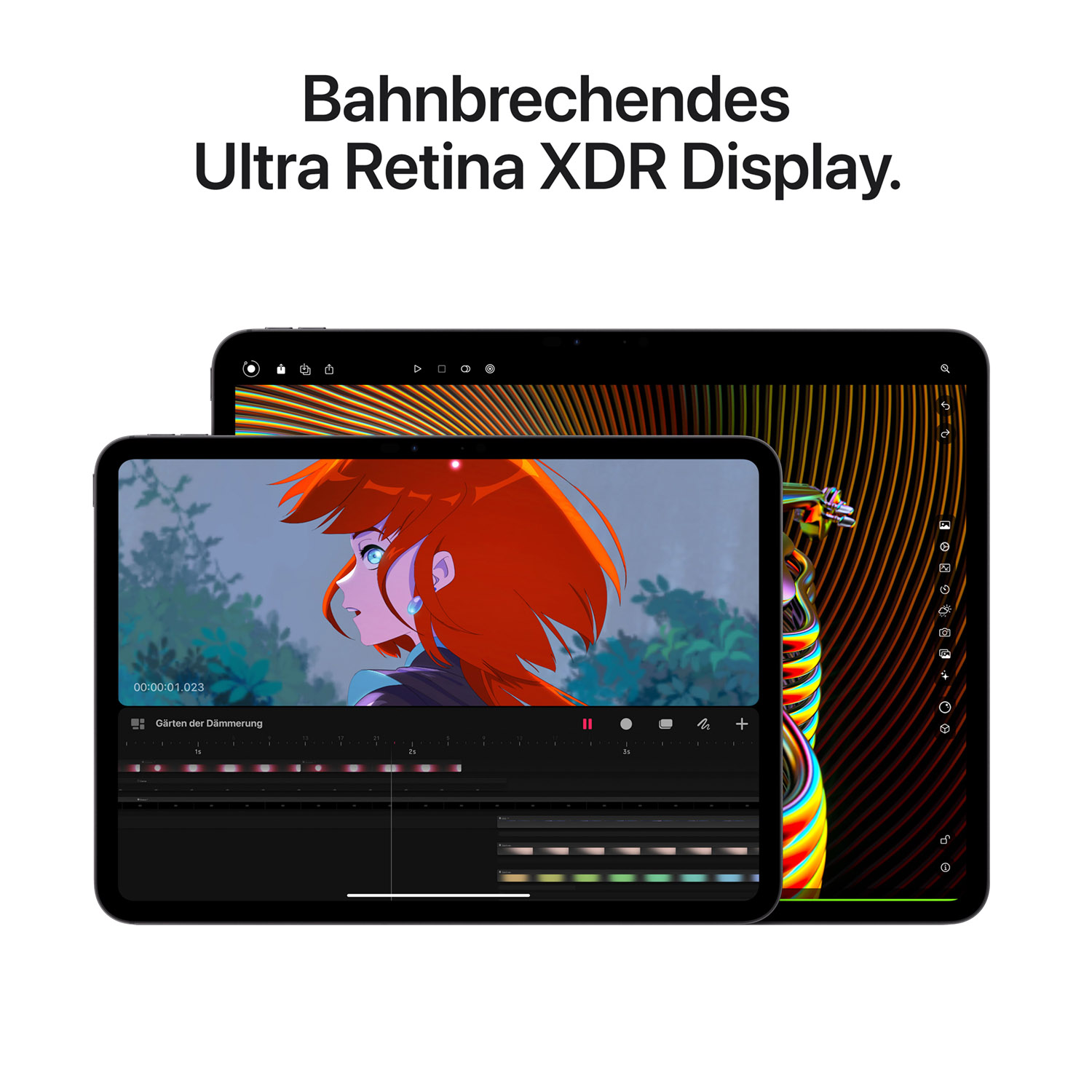 Apple iPad Pro 13 Wi-Fi 256 GB Standardglas - Space Schwarz 7.Gen 2024 Produktbild: Ipad pro 13 m4 wifi space schwarz bild position 4