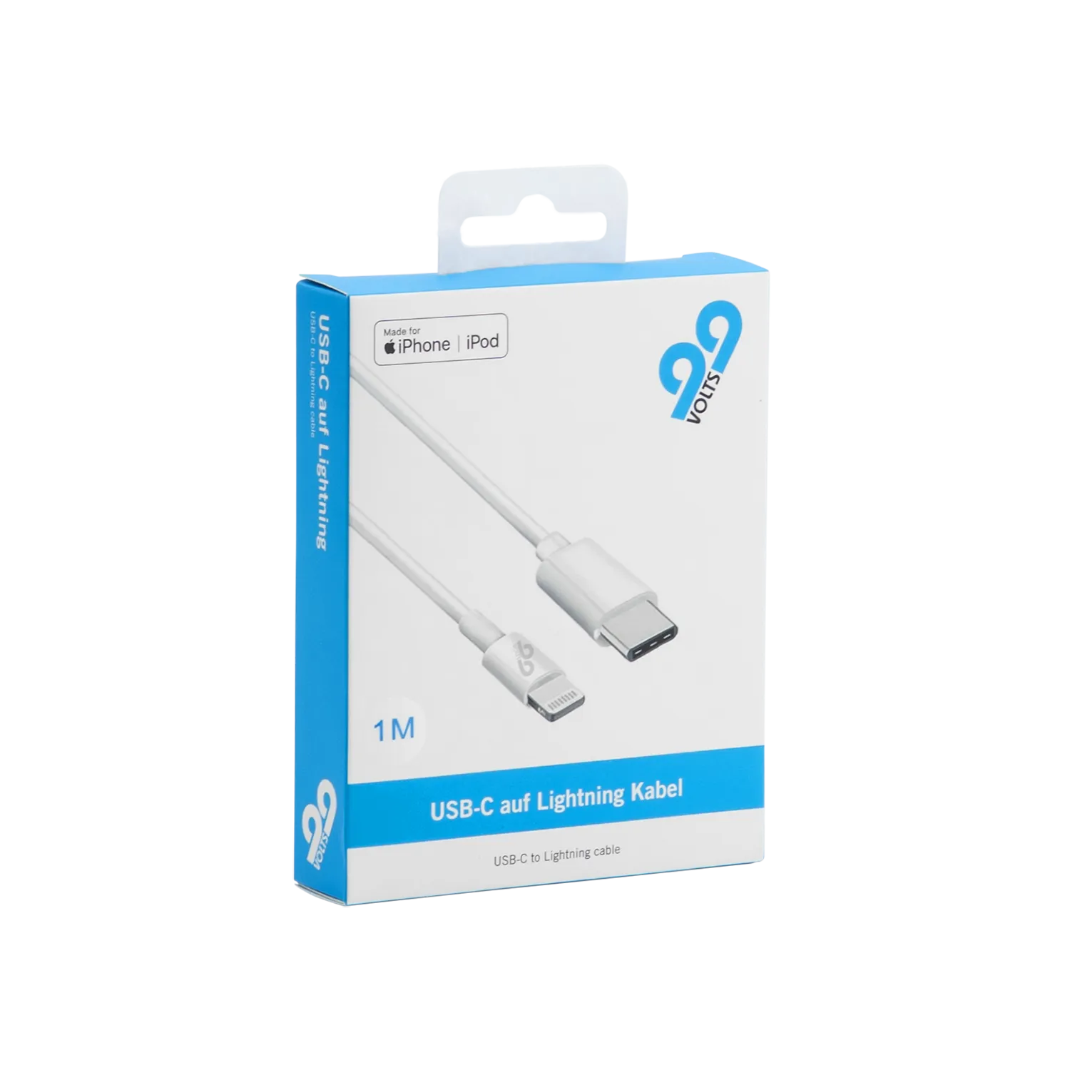 99VOLTS USB-C to Lightning 0,35 m Charge/Sync cable