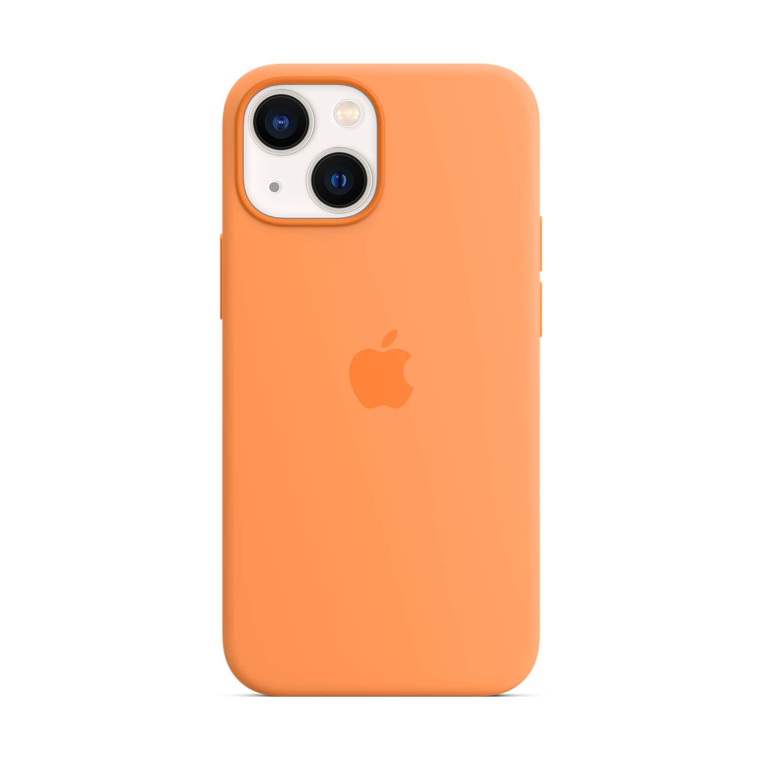 Apple Silikon Case iPhone 13 mini mit MagSafe -  Gelborange