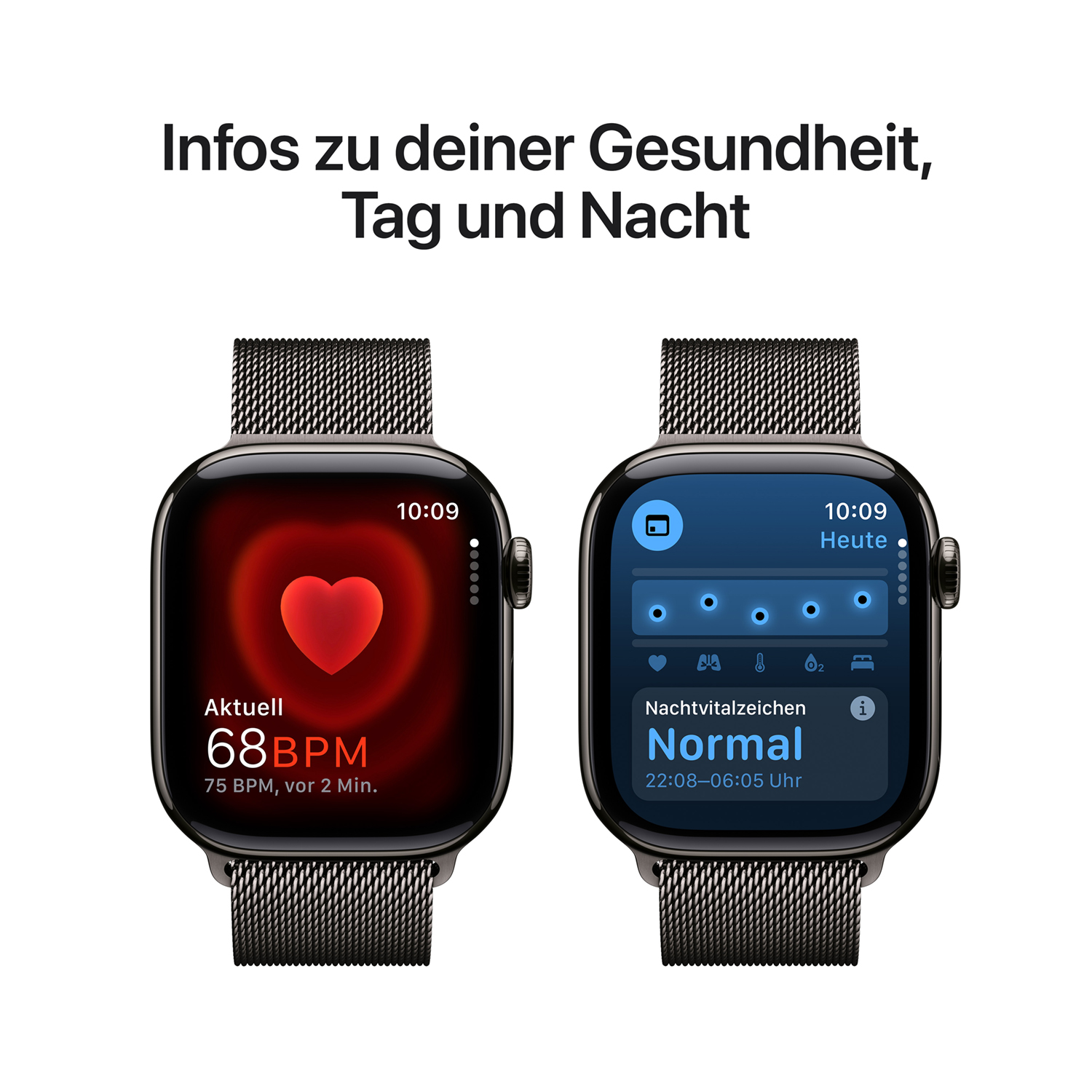 Apple Watch S10 Titan Schiefer Cellular 42mm (Milanaise Armband schiefer) Apple Watch S10 Titan Schiefer Cellular 42mm (Milanaise Armband schiefer)