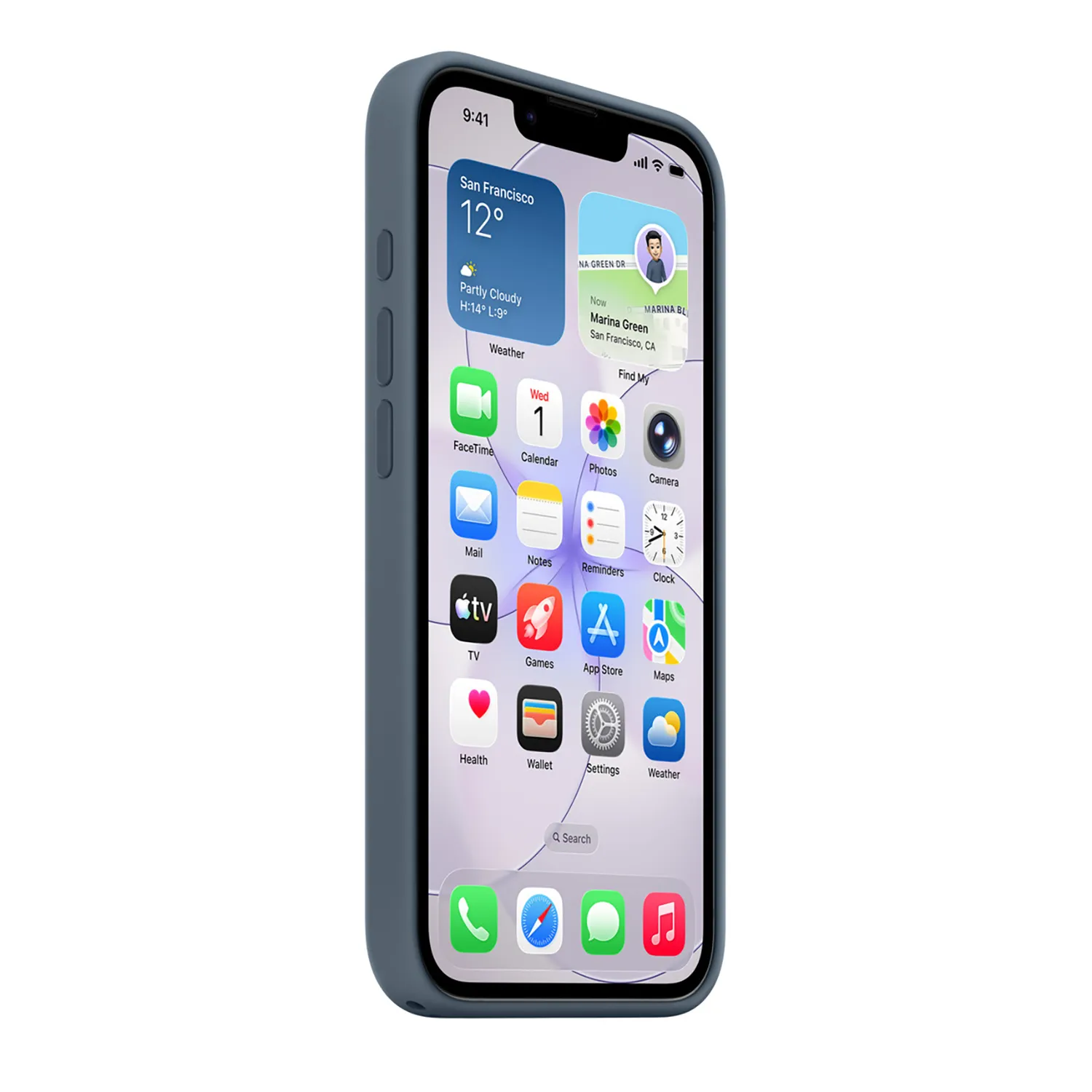 Apple Silikon Case iPhone 17e mit MagSafe (maritimblau)
