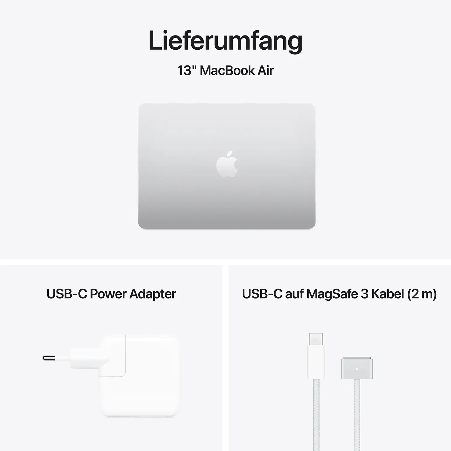 Macbook Air 13.6'' - M4  10-Core CPU  10-Core GPU - 24 GB - 512 GB SSD - Silber - 2025