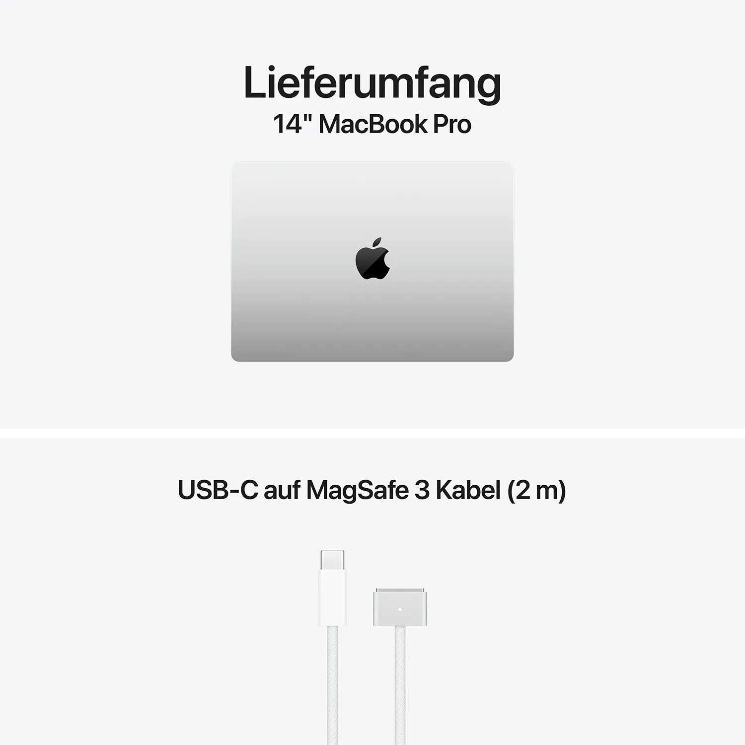 Apple MacBook Pro 14'' M6 12-Core CPU  12-Core GPU - 1TB - 16GB Silber - 2026 - Kein Netzteil