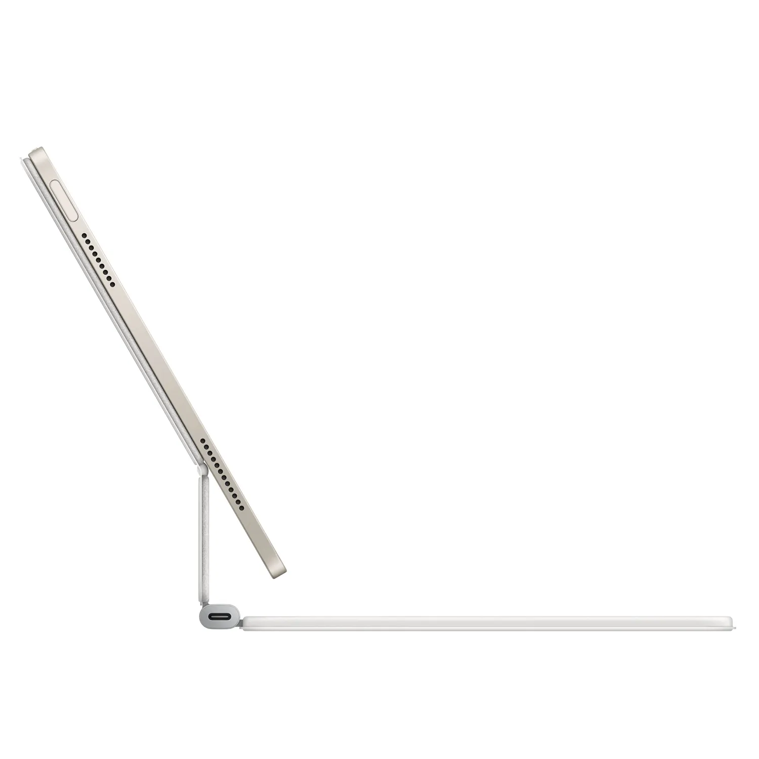 Produktbild Apple Magic Keyboard iPad 13 M3 weiß Seitenansicht