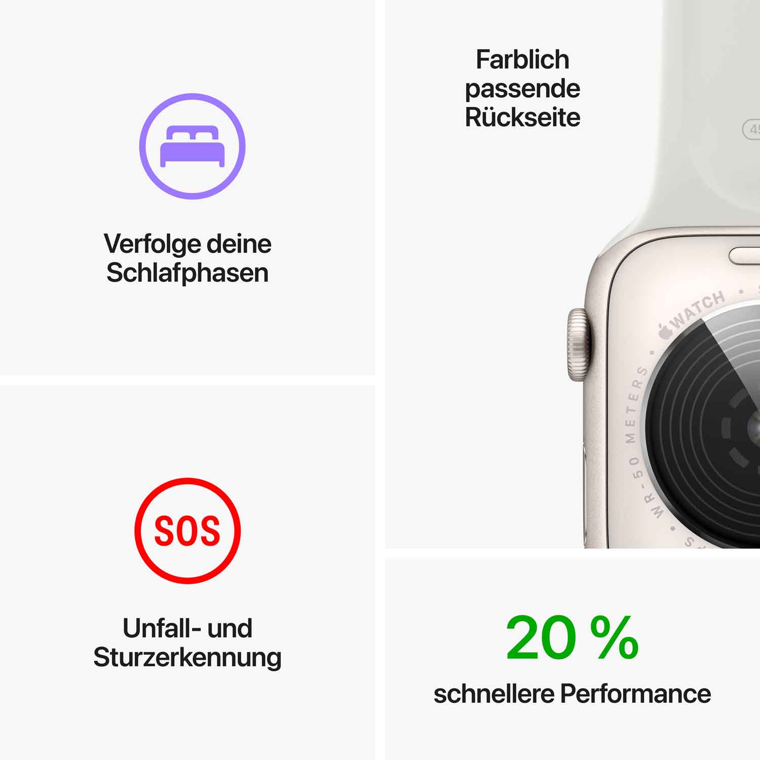 Apple Watch SE Aluminium 40mm Polarstern (Sportarmband polarstern) - 2022
