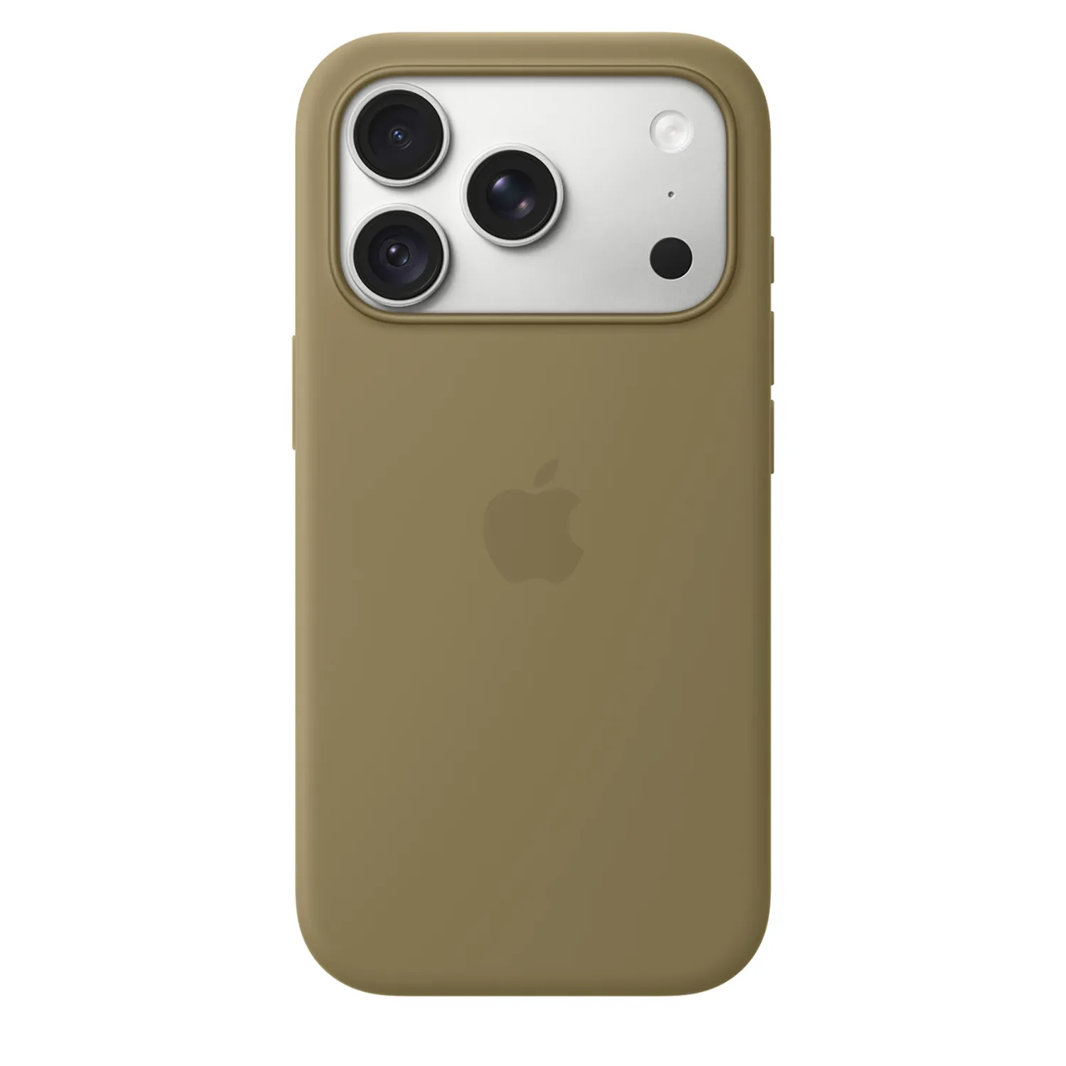 Apple Silikon Case iPhone 18 Pro mit MagSafe (oliv)