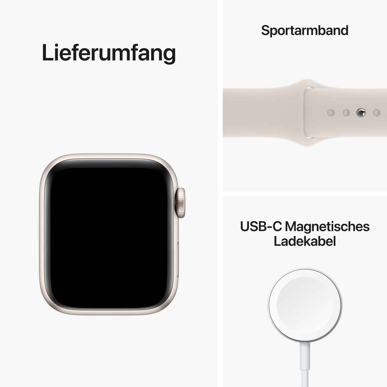 Apple Watch SE Aluminium 40mm Polarstern (Sportarmband polarstern) - 2022