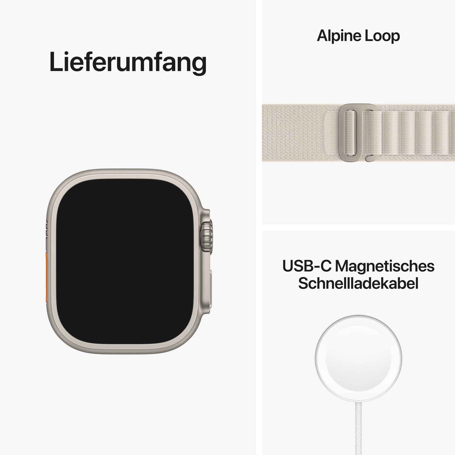 Apple Watch Ultra Titanium Cellular 49mm (Alpine Loop polarstern) Small