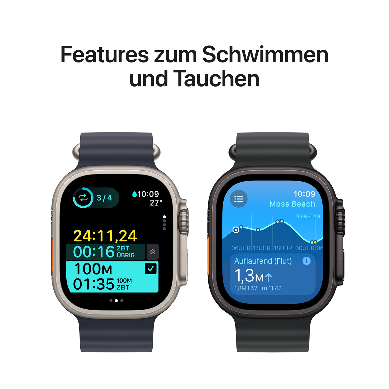 Apple Watch Ultra 2 Titanium Cellular 49mm Schwarz (Alpine Loop dunkelgrün) Small Apple Watch Ultra 2 Titanium Cellular 49mm Schwarz (Alpine Loop dunkelgrün) Small