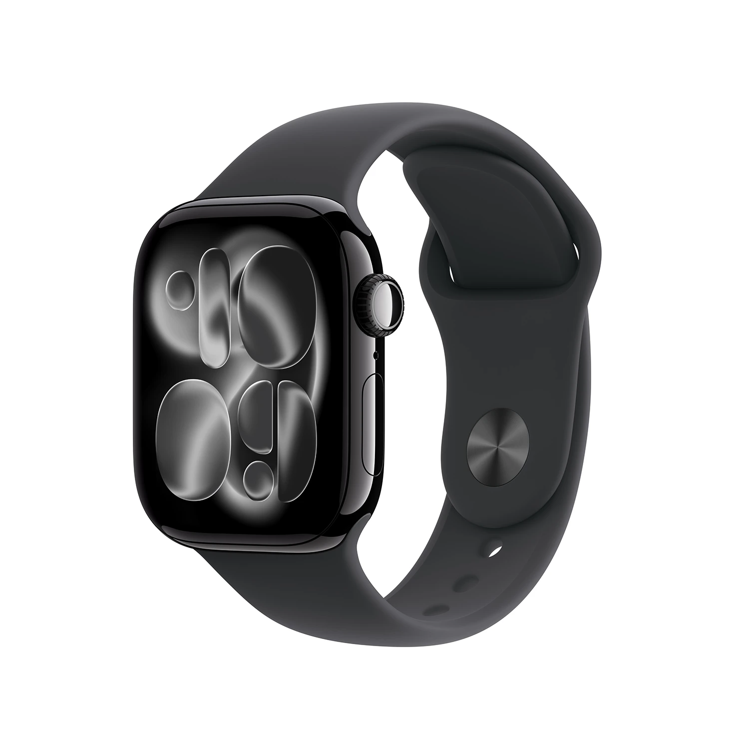 Apple Watch Series 11 GPS + Cellular 46mm Diamantschwarz Aluminium Case mit schwarzem Sport Band - M/L