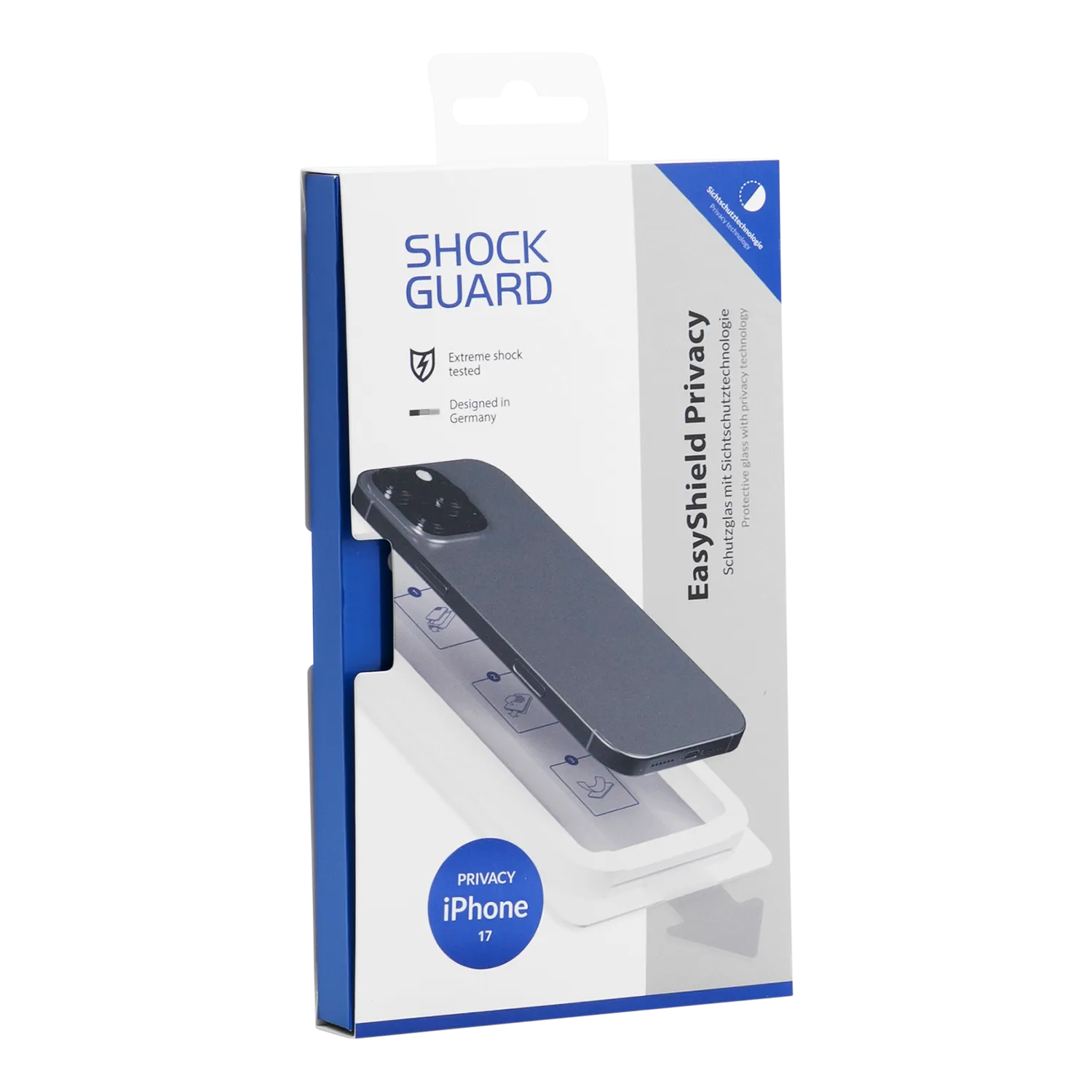 Shockguard EasyShield Privacy iPhone 17 inkl. Positionierhilfe