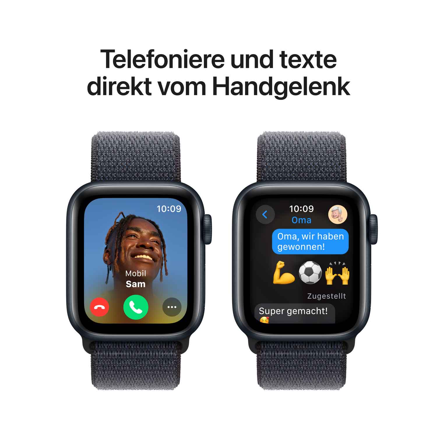 Apple Watch SE Aluminium 40mm Mitternacht (Sport Loop tinte) - 2024