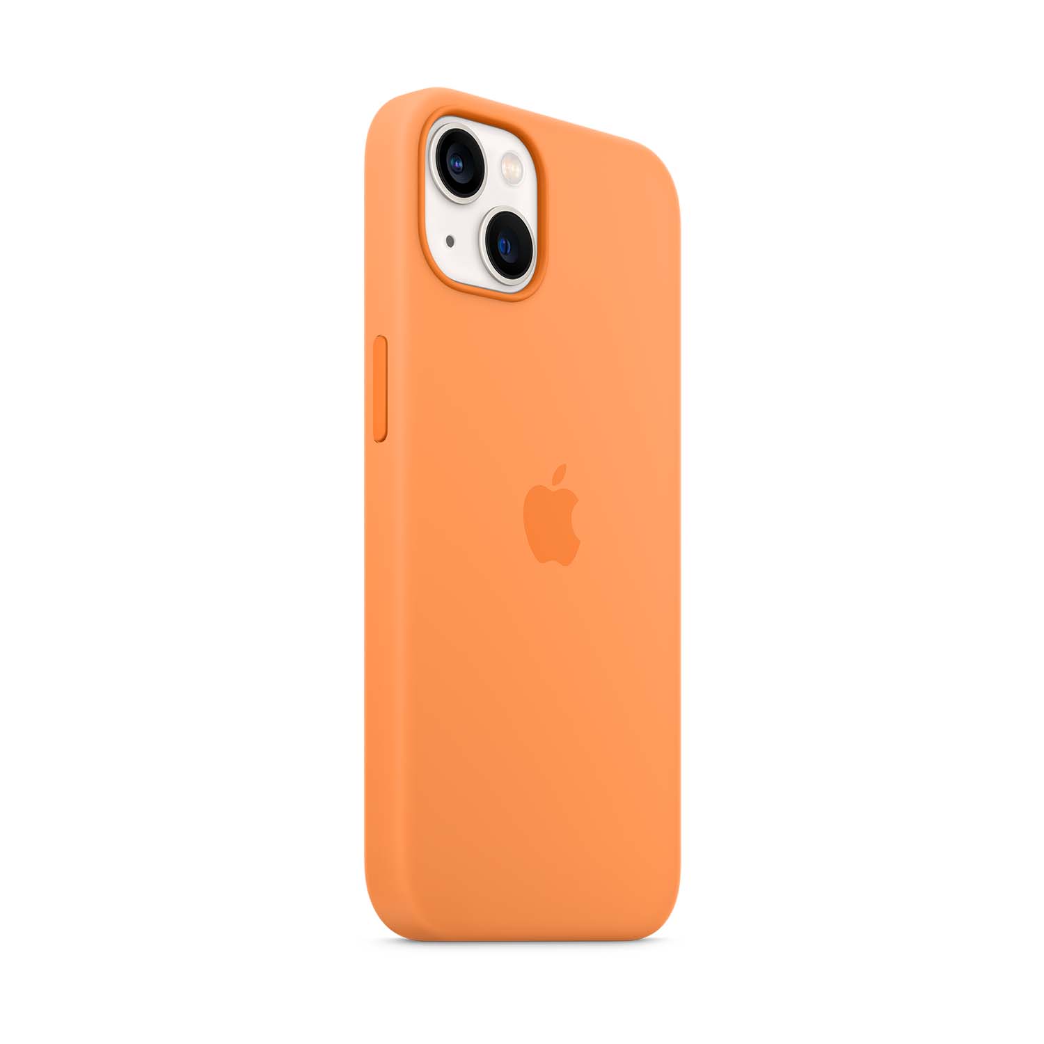 Apple Silikon Case iPhone 13 mit MagSafe - Gelborange