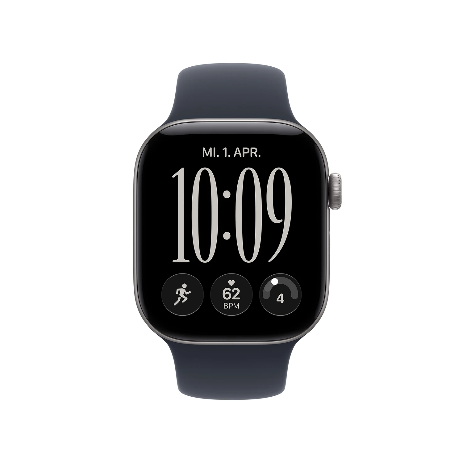 Apple Watch Series 12 GPS 42mm Space Grey Aluminium Case with Navy Blue Sport Band - S/M
