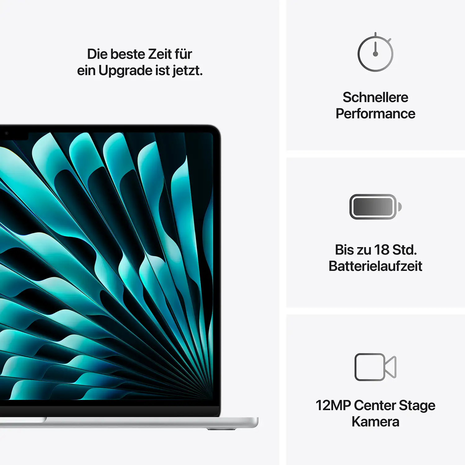 Macbook Air 15'' - M4  10-Core CPU  10-Core GPU - 16 GB - 512 GB SSD - Silber - 2025