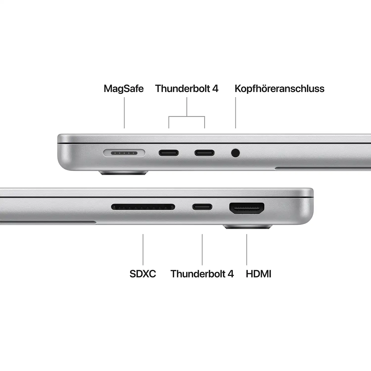 Apple MacBook Pro 14'' M4 10-Core CPU  10-Core GPU - Silber - NanoGlas - 24GB - 1TBSSD - 96W USB‑C Power Adapter