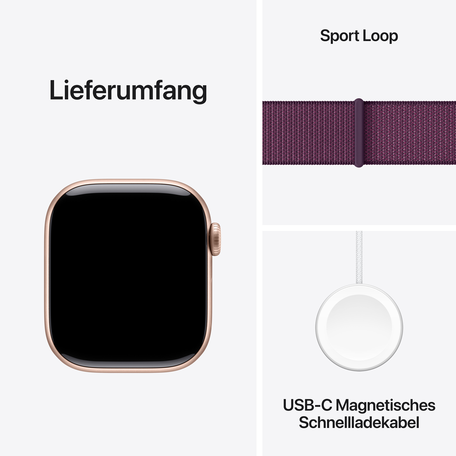 Apple Watch S10 Aluminium 42mm Rosegold (Sport Loop pflaume) Apple Watch S10 Aluminium 42mm Rosegold (Sport Loop pflaume)