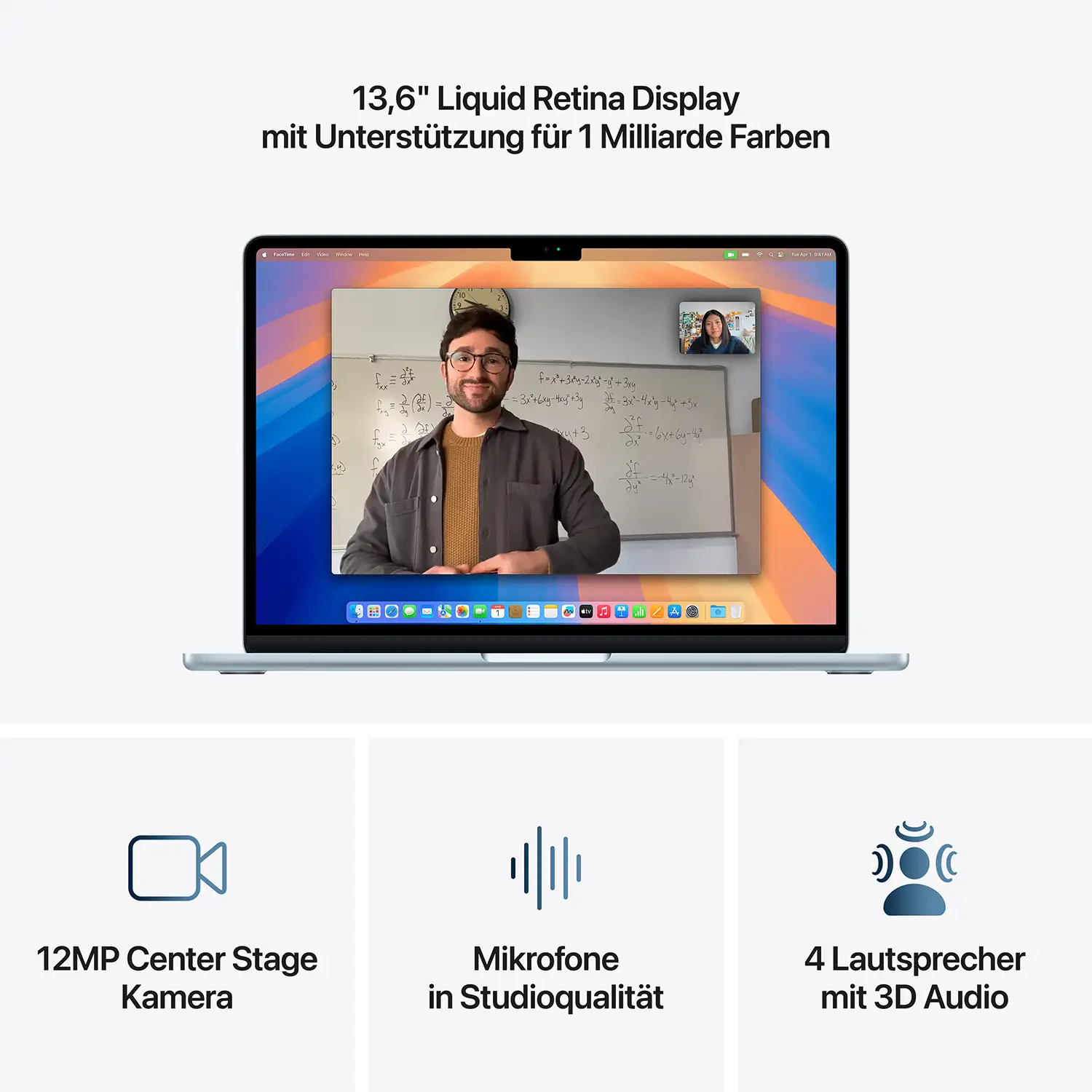 Macbook Air 13.6'' - M4  10-Core CPU  10-Core GPU - 16 GB - 512 GB SSD - Himmelblau - 2025