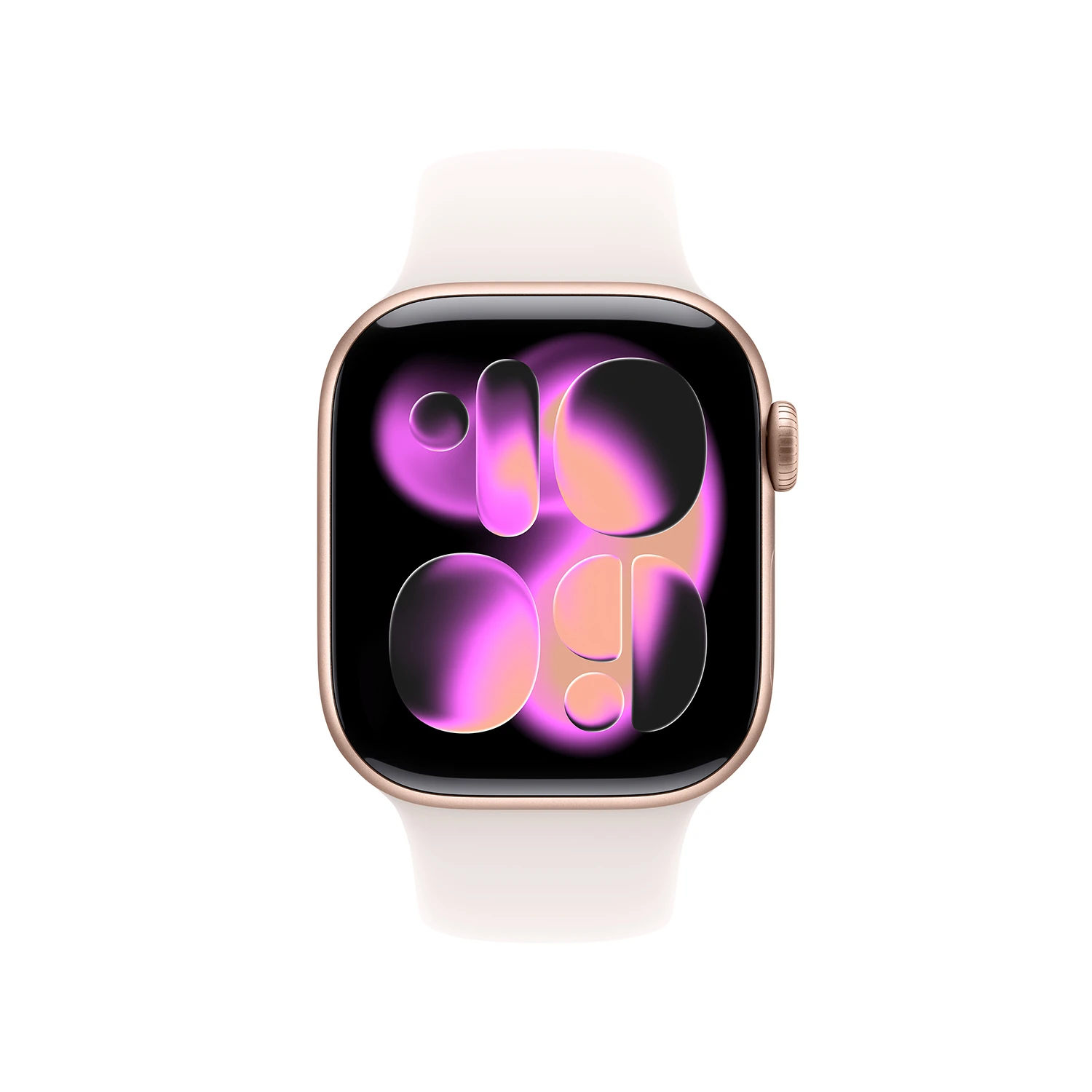 Apple Watch Series 11 GPS 42mm Rose Gold Aluminium Case mit Blassrosa Sport Band - S/M