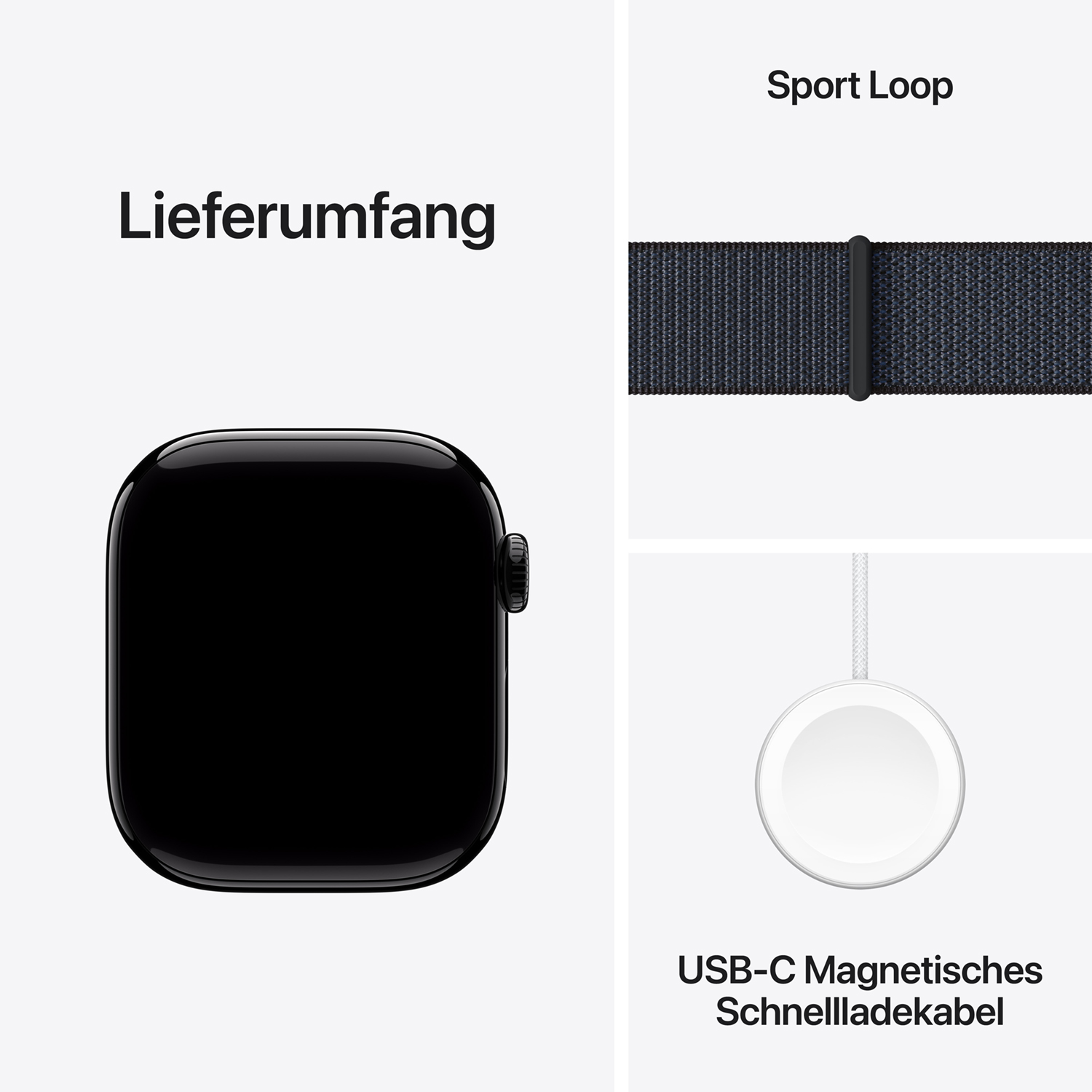 Apple Watch S10 Aluminium 42mm Diamantschwarz (Sport Loop tinte) Apple Watch S10 Aluminium 42mm Diamantschwarz (Sport Loop tinte)