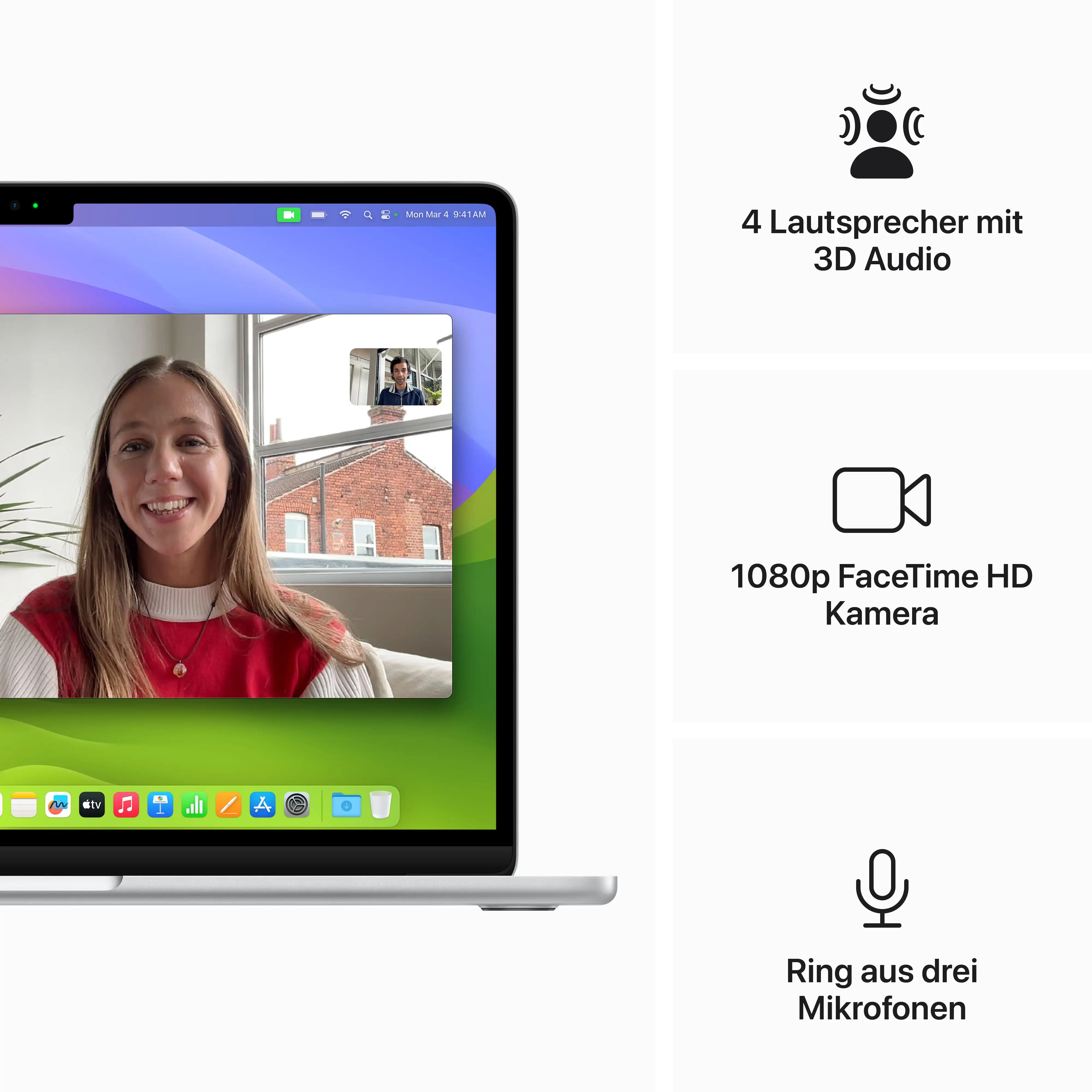 RP// MacBook Air 13'' - M3 8-Core CPU - 10-Core GPU - 16 GB - 512 GB SSD - Silber // 2024 Produktbild: Macbook air 13 in m3 silber bild position 6