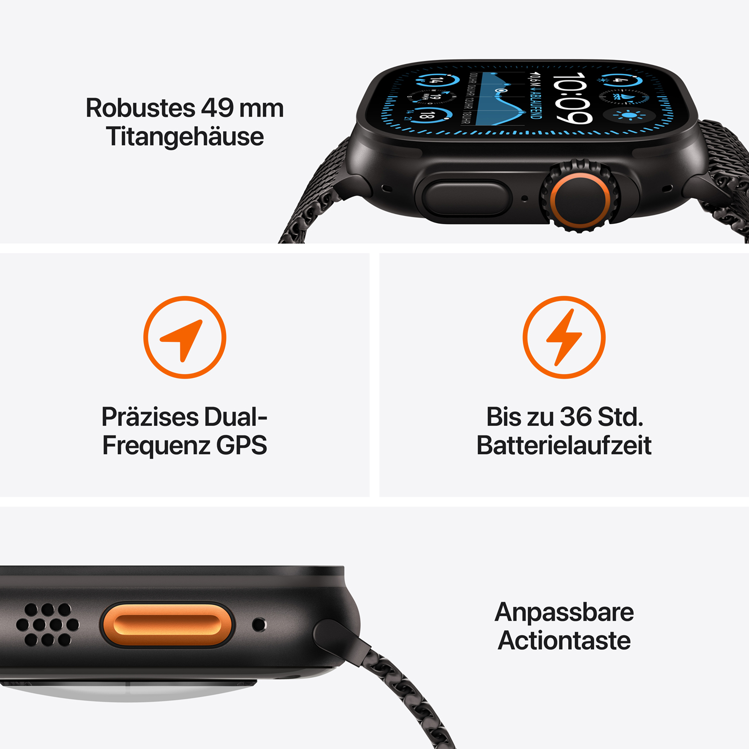 Apple Watch Ultra 2 Titanium Cellular 49mm Natur (Alpine Loop mandel) Small Apple Watch Ultra 2 Titanium Cellular 49mm Natur (Alpine Loop mandel) Small