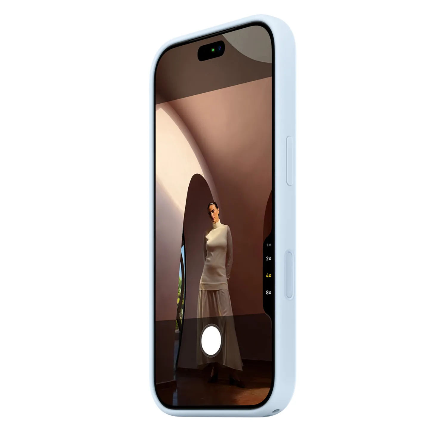 Apple Silikon Case iPhone 18 Pro mit MagSafe (klarblau)