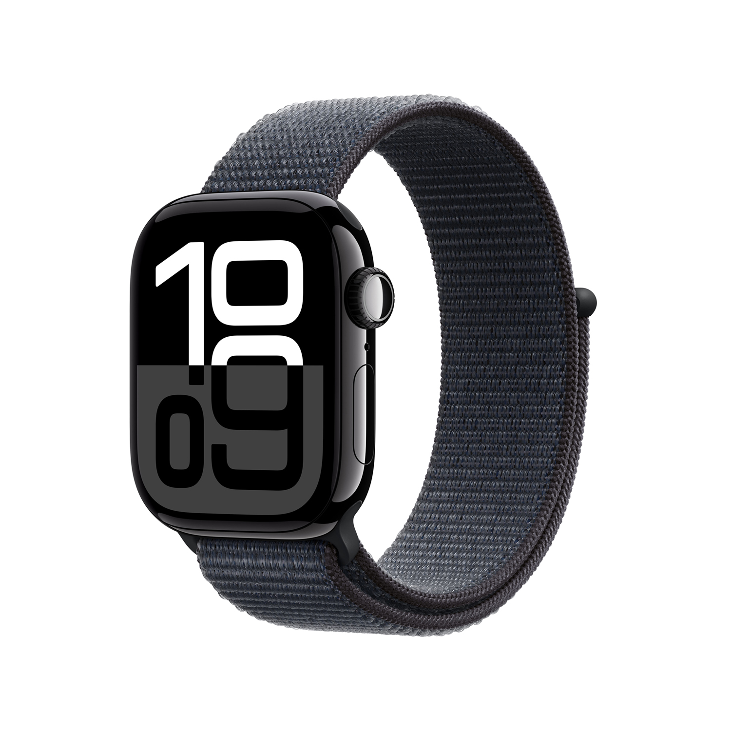 Apple Watch S10 Aluminium 42mm Diamantschwarz (Sport Loop tinte)