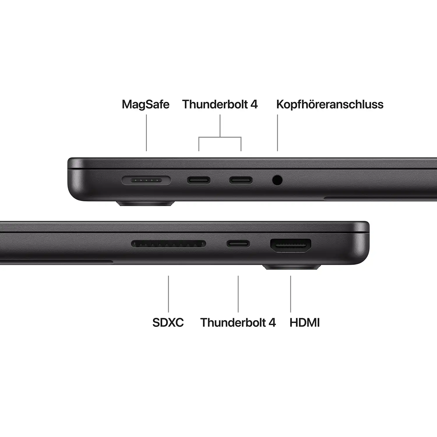 Apple MacBook Pro 14'' M5 10-Core CPU 10-Core GPU - 512GB - 16GB Space Schwarz - 2025 - Kein Netzteil 14" MacBook Pro in der Farbe space schwarz