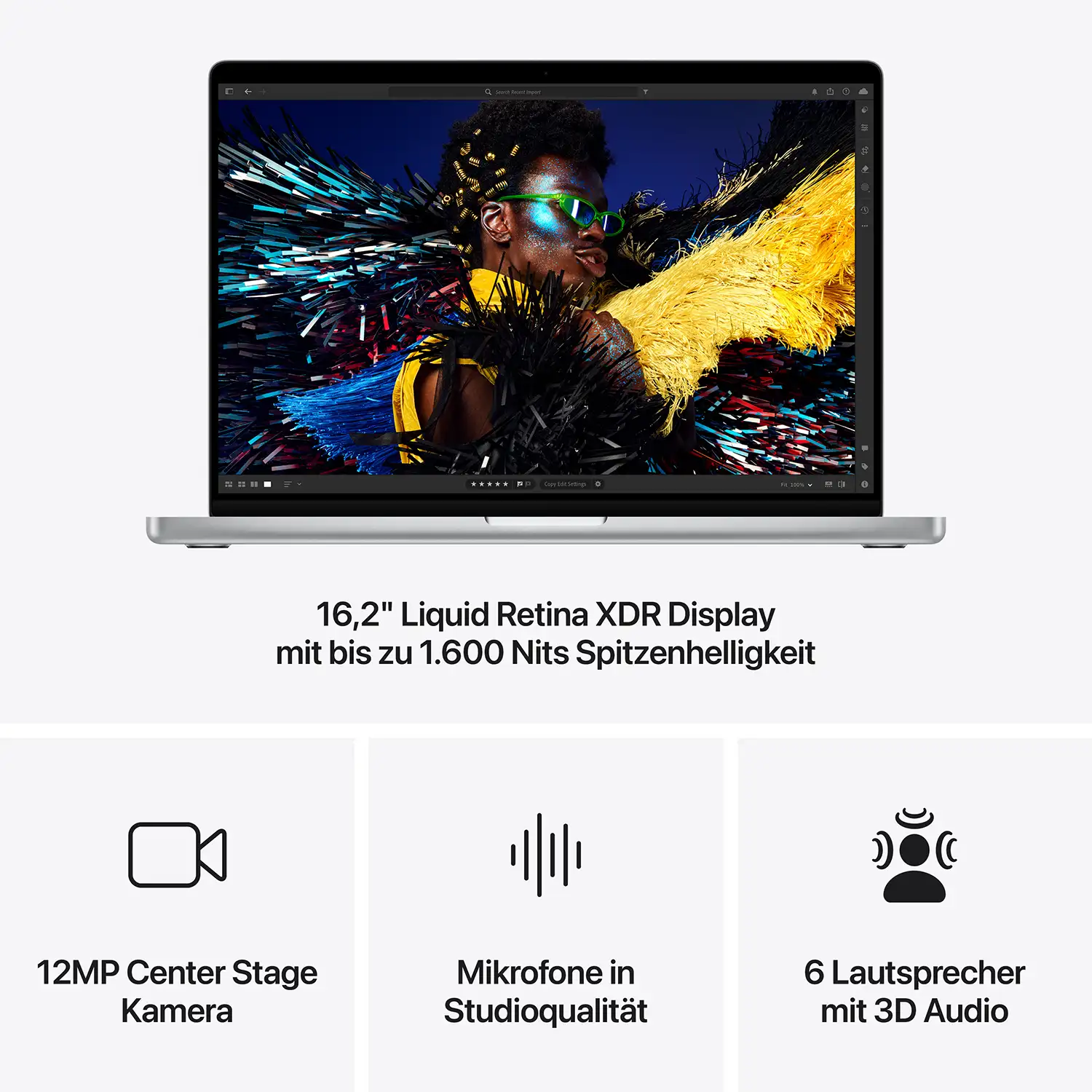 CTO // Apple MacBook Pro 16'' - Silber - NanoGlas - M4Max-16-40 - 128GB - 8TBSSD
