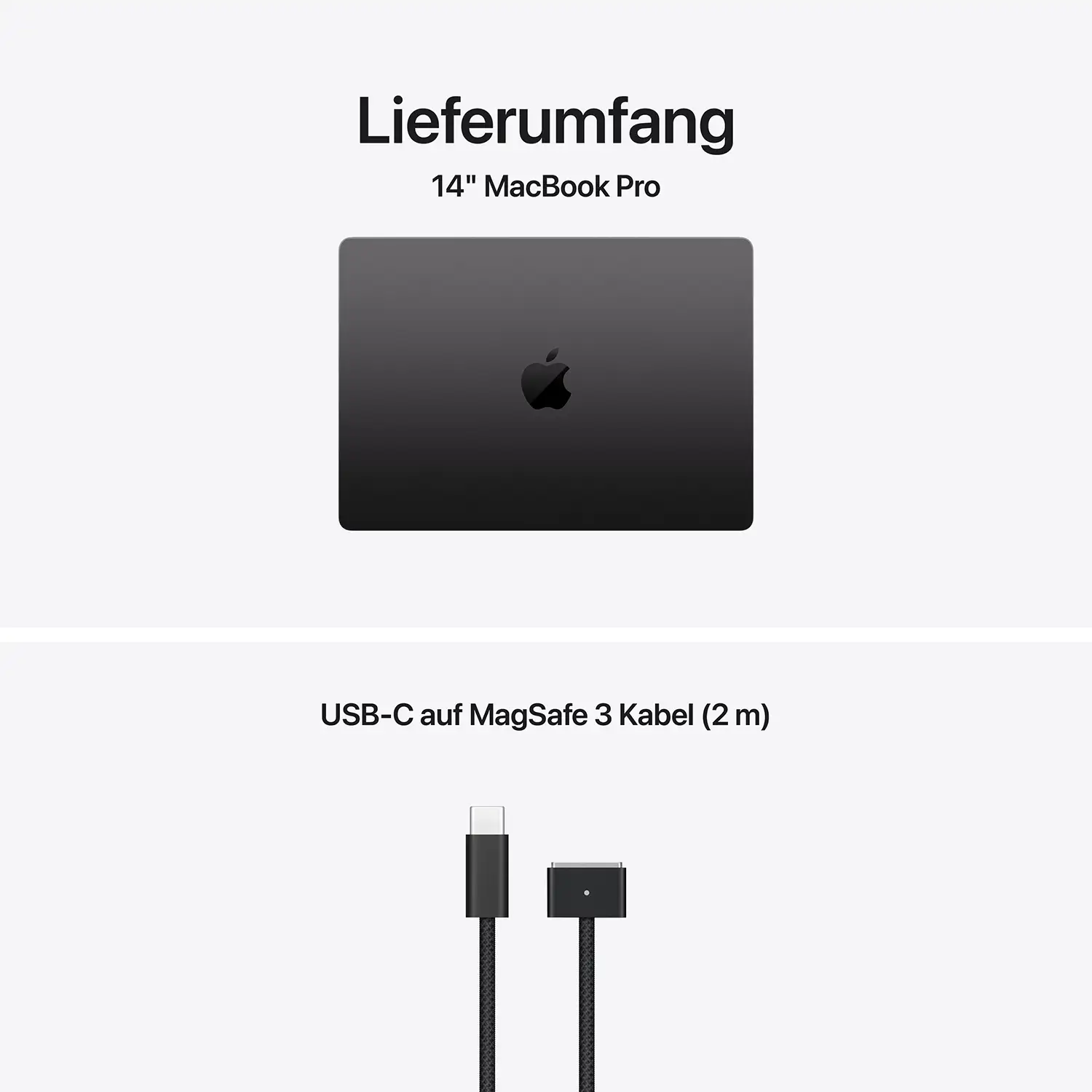 Apple MacBook Pro 14'' M5 10-Core CPU 10-Core GPU - 512GB - 16GB Space Schwarz - 2025 - Kein Netzteil 14" MacBook Pro in der Farbe space schwarz