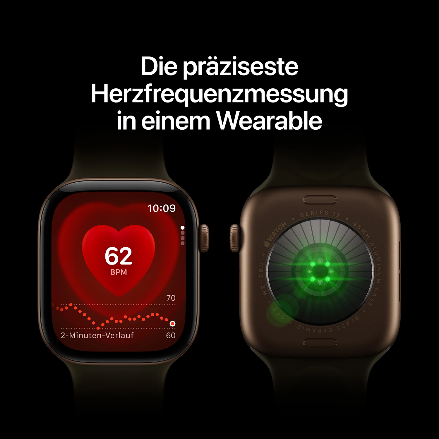 Apple Watch Series 12 GPS 42mm Light Gold Aluminium Case with Sand Sport Band - S/M