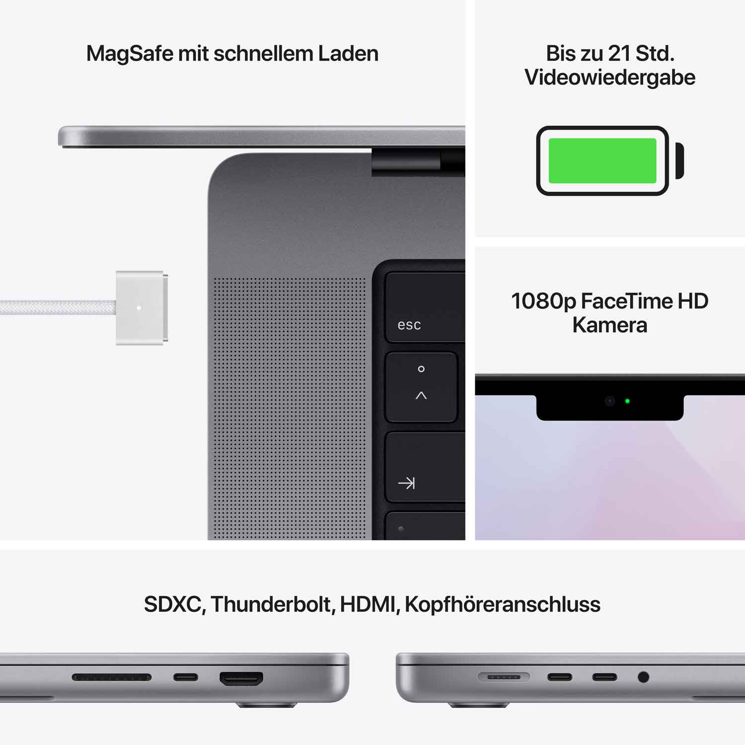 Apple MacBook Pro 16'' M1 Pro 10-Core 512GB  16GB spacegrau - 2021