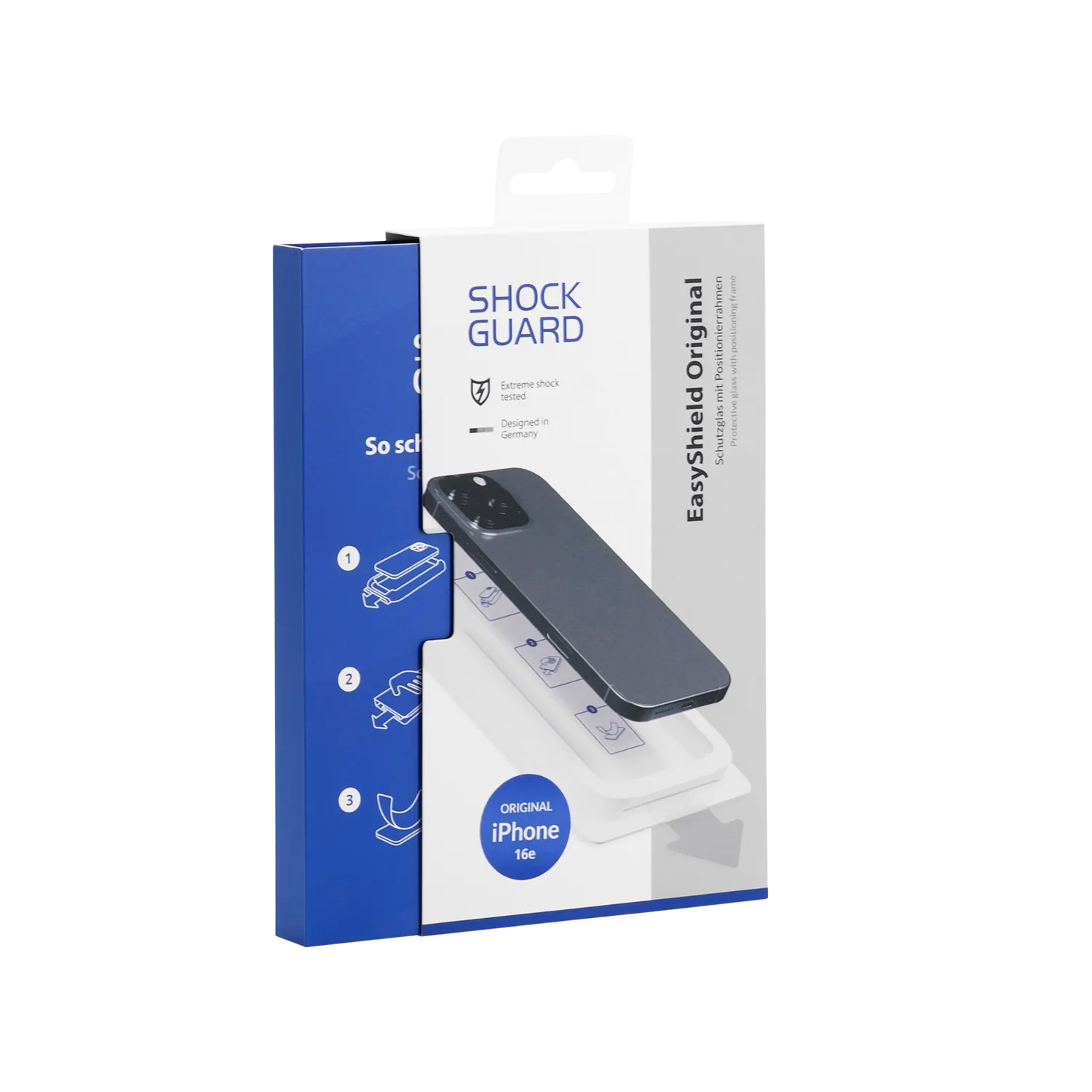 Shockguard EasyShield Original iPhone 16e inkl. Positionierhilfe