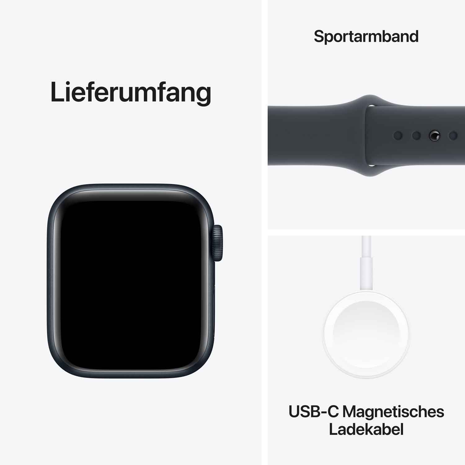 Apple Watch SE Aluminium 40mm Mitternacht (Sportarmband mitternacht) S/M - 2024