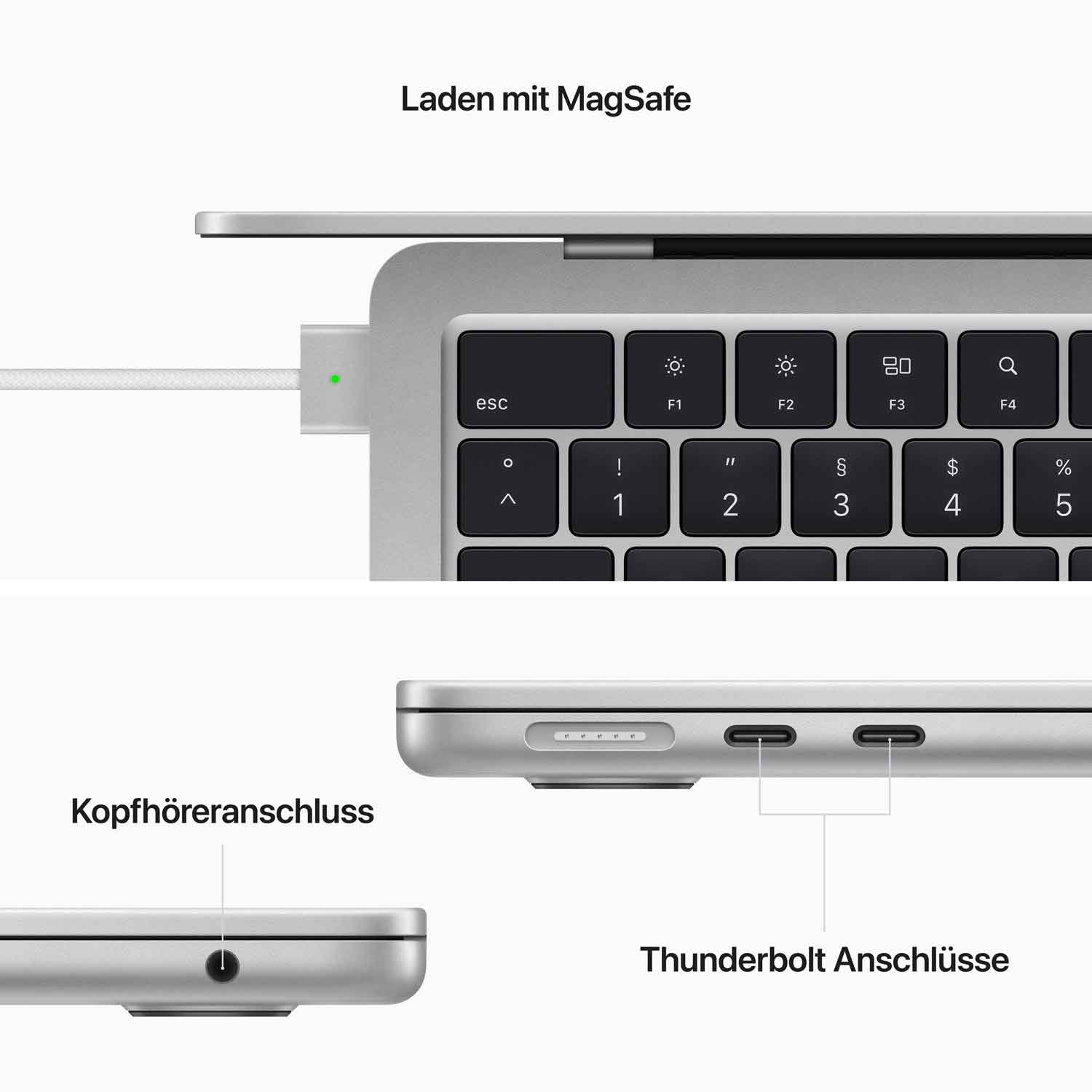 Macbook Air 13.6'' - M2 8-Core - 10-Core GPU - 8 GB - 512 GB SSD - Silber // 2022