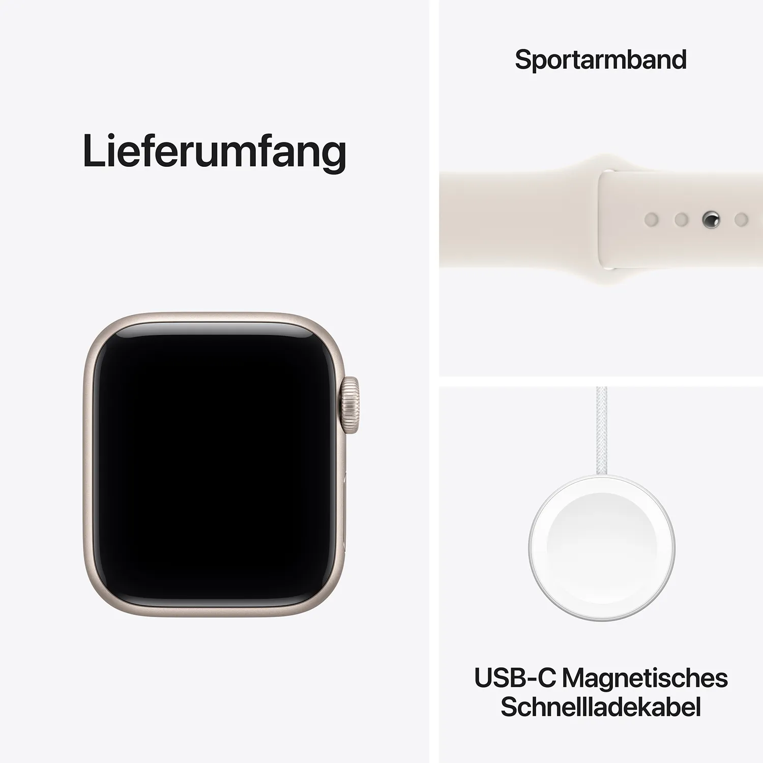Lieferumfang der Apple Watch SE 3