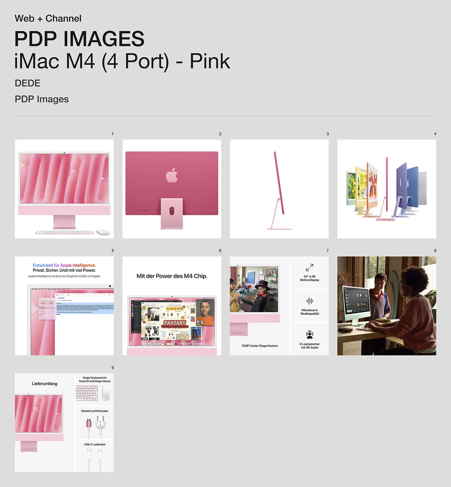 Produktbild: Imac m4 pro chip 4 port 24 in rosa bild
