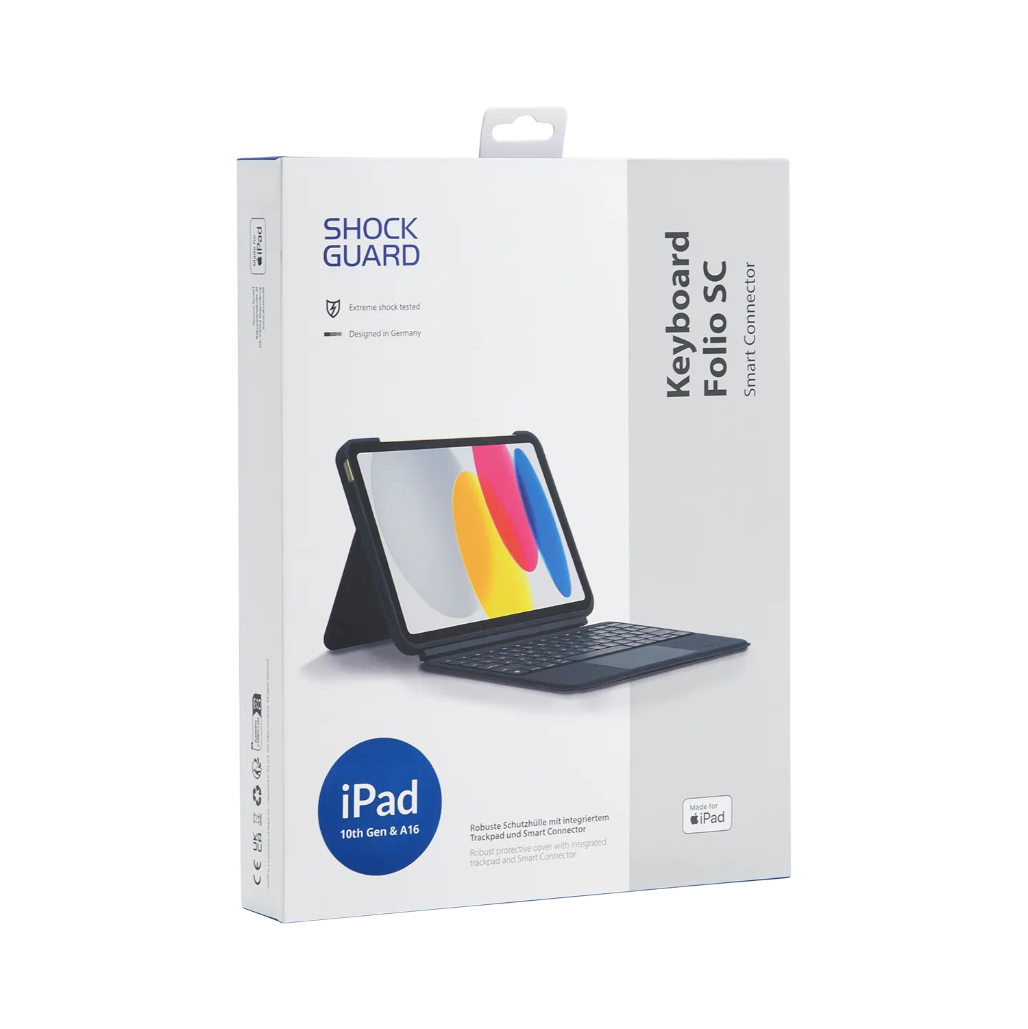 SHOCKGUARD Keyboard Folio iPad 10th Gen & A16  smart connector schwarz EDU